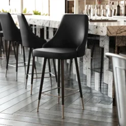 Flash Furniture Shelly Set Of 2 Commercial LeatherSoft Counter Height Bar Stools With Solid Black Metal Frames And Chrome Accented Feet And Footrests 15 Flash Furniture Shelly Set Of 2 Commercial LeatherSoft Counter Height Bar Stools With Solid Black Metal Frames And Chrome Accented Feet And Footrests -Flash Furniture Sales Store GUEST 282430dc 0636 4c54 ac4f 5c4611b5af42