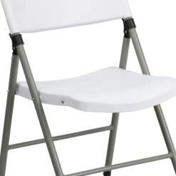 Flash Furniture HERCULES Series White Plastic Folding Chairs | Set Of 2 Lightweight Folding Chairs With Gray Frame -Flash Furniture Sales Store GUEST 2833c8c0 4231 4362 8e46 785d5bf5acd0