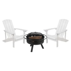 Flash Furniture 3 Piece Charlestown Poly Resin Wood Adirondack Chair Set With Fire Pit - Star And Moon Fire Pit With Mesh Cover 25 Flash Furniture 3 Piece Charlestown Poly Resin Wood Adirondack Chair Set With Fire Pit - Star And Moon Fire Pit With Mesh Cover -Flash Furniture Sales Store GUEST 28c0f3af 11f6 4a8b 8c3b 857b436267d4