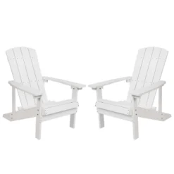 Flash Furniture Set Of 2 Charlestown All-Weather Poly Resin Wood Adirondack Chairs -Flash Furniture Sales Store GUEST 29de4b6a 9f5f 4674 9661 0d615d7f6da1