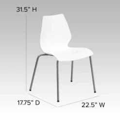Flash Furniture HERCULES Series 770 Lb. Capacity White Stack Chair With Lumbar Support And Silver Frame 11 Flash Furniture HERCULES Series 770 Lb. Capacity White Stack Chair With Lumbar Support And Silver Frame -Flash Furniture Sales Store GUEST 2c98291d 6f86 450a 80f0 3c56115f26a5