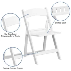 Flash Furniture 2 Pack HERCULES Series 1000 Lb. Capacity White Resin Folding Chair With Slatted Seat -Flash Furniture Sales Store GUEST 2d44f427 5246 4d63 a22c c77b2633a71d