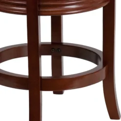 Flash Furniture 24'' High Backless Wood Counter Height Stool With Carved Apron And LeatherSoftSoft Swivel Seat -Flash Furniture Sales Store GUEST 2dd042ca 396b 45a0 8088 ba34703996cd