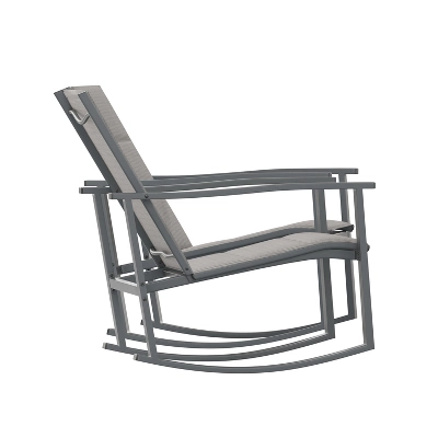 Flash Furniture Brazos Set Of 2 Outdoor Rocking Chairs With Flex Comfort Material And Metal Frame 9 Flash Furniture Brazos Set Of 2 Outdoor Rocking Chairs With Flex Comfort Material And Metal Frame - Image 9