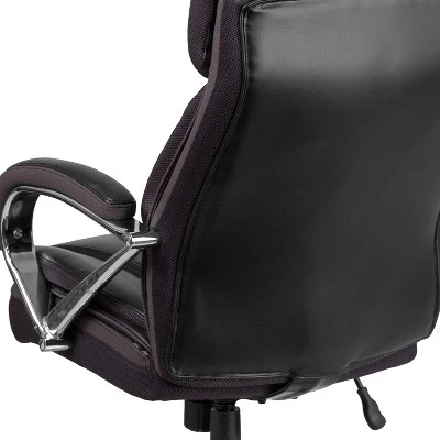 Flash Furniture HERCULES Series Big & Tall 500 Lb. Rated LeatherSoft Executive Swivel Ergonomic Office Chair With Extra Wide Seat 4 Flash Furniture HERCULES Series Big & Tall 500 Lb. Rated LeatherSoft Executive Swivel Ergonomic Office Chair With Extra Wide Seat - Image 4