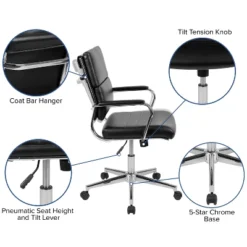 Flash Furniture Mid-Back LeatherSoft Contemporary Panel Executive Swivel Office Chair -Flash Furniture Sales Store GUEST 2fd0cc1b b314 4cc7 9778 7b42de96ae22