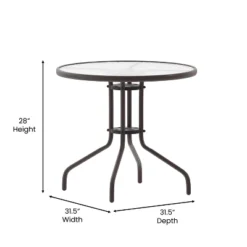 Flash Furniture Bellamy 31.5'' Round Tempered Glass Metal Table 15 Flash Furniture Bellamy 31.5'' Round Tempered Glass Metal Table -Flash Furniture Sales Store GUEST 2fd89d82 d6e9 4545 ab69 b8f6a0f24dbd