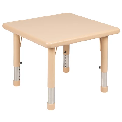 Flash Furniture 24" Square Plastic Height Adjustable Activity Table 12 Flash Furniture 24" Square Plastic Height Adjustable Activity Table - Image 12