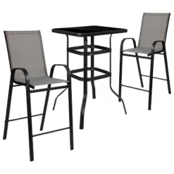 Flash Furniture Outdoor Dining Set - 2-Person Bistro Set - Outdoor Glass Bar Table With All-Weather Patio Stools -Flash Furniture Sales Store GUEST 3033c75d 34b7 4689 94a7 e96e0d7887d6