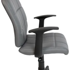 Flash Furniture Mid-Back Gray Quilted Vinyl Swivel Task Office Chair With Arms -Flash Furniture Sales Store GUEST 3092c7b5 b964 4dcd 84a5 c79d1206794e