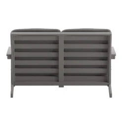 Flash Furniture Charlestown All-Weather Poly Resin Wood Adirondack Style Deep Seat Patio Loveseat With Cushions -Flash Furniture Sales Store GUEST 30cdff29 9e33 44d7 9272 3e15af9ee3d8