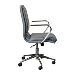 Flash Furniture James Mid-Back Designer Executive Upholstered Office Chair With Brushed Metal Base And Arms -Flash Furniture Sales Store GUEST 323fa498 a04b 4801 9dcb 9ae6842a1aee