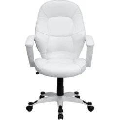 Mid-Back White Leather Executive Swivel Office Chair - Flash Furniture 5 Mid-Back White Leather Executive Swivel Office Chair - Flash Furniture -Flash Furniture Sales Store GUEST 3271c262 f662 44bd 8079 f45eacb3ba8b