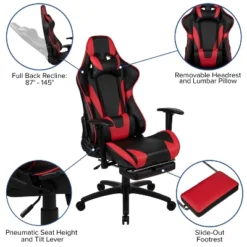 Flash Furniture X30 Gaming Chair Racing Office Ergonomic Computer Chair With Fully Reclining Back And Slide-Out Footrest In Red LeatherSoft 18 Flash Furniture X30 Gaming Chair Racing Office Ergonomic Computer Chair With Fully Reclining Back And Slide-Out Footrest In Red LeatherSoft -Flash Furniture Sales Store GUEST 3550221b 1ec4 4f86 bd2c 548c67808f8e