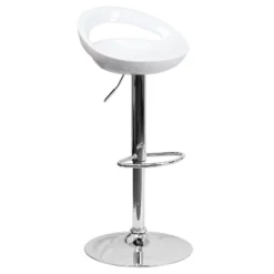 Flash Furniture Contemporary Plastic Adjustable Height Barstool With Rounded Cutout Back And Chrome Base -Flash Furniture Sales Store GUEST 3560401d 5ee5 4dc3 82cd 2011ac4c3541