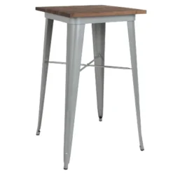 Flash Furniture 23.5" Square Metal Indoor Bar Height Table With Rustic Wood Top -Flash Furniture Sales Store GUEST 376e3f25 3a61 4ddc a507 5ce6c970cc9d