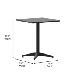 Flash Furniture Mellie 23.5'' Square Aluminum Indoor-Outdoor Table With Base -Flash Furniture Sales Store GUEST 382d6fd2 8234 4cc0 91f6 515eab67b42d