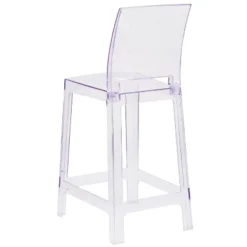 Flash Furniture Ghost Counter Stool With Square Back In Transparent Crystal -Flash Furniture Sales Store GUEST 399db983 85e7 4f5f 9bd7 2f3d507c181f
