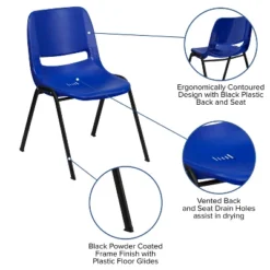 Flash Furniture HERCULES Series 440 Lb. Capacity Kid's Navy Ergonomic Shell Stack Chair With Black Frame And 14" Seat Height -Flash Furniture Sales Store GUEST 3a581e45 0dff 4b01 a032 abc5413b9d92