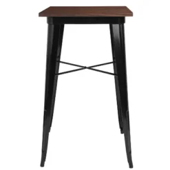 Flash Furniture 23.5" Square Metal Indoor Bar Height Table With Rustic Wood Top -Flash Furniture Sales Store GUEST 3b249c0e d4f4 46c0 8944 ba3a6dd3a814