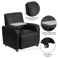 Flash Furniture LeatherSoft Guest Chair With Tablet Arm, Front Wheel Casters And Cup Holder -Flash Furniture Sales Store GUEST 3b2de55d 82a9 4fa8 8257 0e4ca978650e