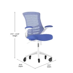 Flash Furniture Kelista Mid-Back Swivel Ergonomic Task Office Chair With Flip-Up Arms And Transparent Roller Wheels -Flash Furniture Sales Store GUEST 3bf3b79c 3065 4e79 bf18 17bb9952daed