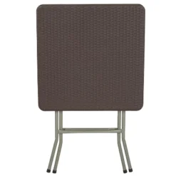 Flash Furniture 1.95-Foot Square Brown Rattan Plastic Folding Table -Flash Furniture Sales Store GUEST 403dac2d edfd 4b2a 97e4 e26008f5553a
