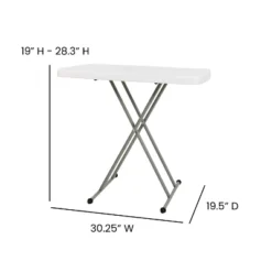 Flash Furniture Indoor/Outdoor Plastic Folding Table, Adjustable Height Commercial Grade Side Table, Laptop Table, TV Tray -Flash Furniture Sales Store GUEST 403e3553 90fb 4383 a8a8 87ef414531dc