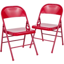 Flash Furniture 2 Pack HERCULES Series Triple Braced & Double Hinged Metal Folding Chair -Flash Furniture Sales Store GUEST 406da09e 8d0d 4423 83c1 8e9dfedea367
