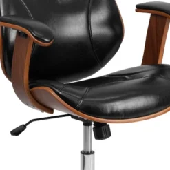 Flash Furniture Tansia Mid-Back Black LeatherSoft Executive Ergonomic Wood Swivel Office Chair With Arms 13 Flash Furniture Tansia Mid-Back Black LeatherSoft Executive Ergonomic Wood Swivel Office Chair With Arms -Flash Furniture Sales Store GUEST 426d4d5b 58cb 4f54 ac8c 73fd568338cc
