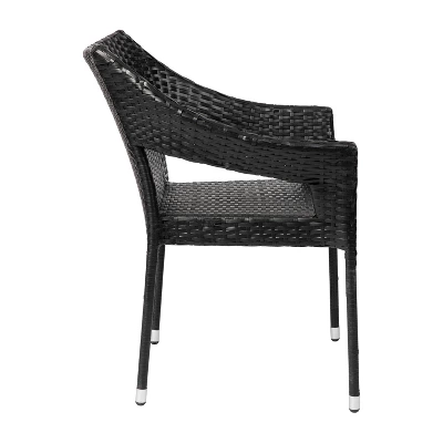 Flash Furniture Ethan Commercial Grade Stacking Patio Chair, All Weather PE Rattan Wicker Patio Dining Chair 9 Flash Furniture Ethan Commercial Grade Stacking Patio Chair, All Weather PE Rattan Wicker Patio Dining Chair - Image 9