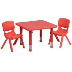 Flash Furniture 24" Square Plastic Height Adjustable Activity Table Set With 2 Chairs 22 Flash Furniture 24" Square Plastic Height Adjustable Activity Table Set With 2 Chairs -Flash Furniture Sales Store GUEST 44190d74 5583 4b7c ba5b 8ebf787a975e