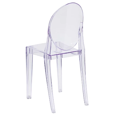 Flash Furniture Ghost Side Chair In Transparent Crystal 6 Flash Furniture Ghost Side Chair In Transparent Crystal - Image 6