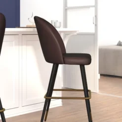 Flash Furniture Lyla Commercial Grade Modern Armless Barstools With Contoured Backrest, Steel Frame And Integrated Footrest - Set Of 2 -Flash Furniture Sales Store GUEST 4445833d d9b2 413c be9a a6d79b500794