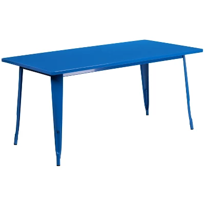 Flash Furniture Commercial Grade 31.5" X 63" Rectangular Metal Indoor-Outdoor Table 16 Flash Furniture Commercial Grade 31.5" X 63" Rectangular Metal Indoor-Outdoor Table - Image 16