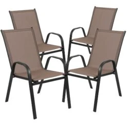 Flash Furniture 3 Piece Outdoor Patio Dining Set - Tempered Glass Patio Table, 2 Flex Comfort Stack Chairs -Flash Furniture Sales Store GUEST 459c04b1 1edd 452b ae1d e582f9af82be