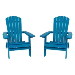 Flash Furniture Set Of 2 Charlestown All-Weather Poly Resin Folding Adirondack Chair -Flash Furniture Sales Store GUEST 45e1d48c d733 48b6 a2af 9f3b36942fa7