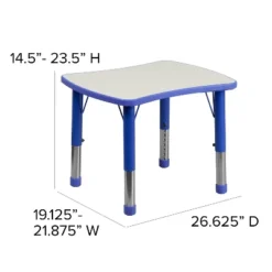 Flash Furniture 21.875"W X 26.625"L Rectangular Plastic Height Adjustable Activity Table -Flash Furniture Sales Store GUEST 46c6a5ce 072d 42e5 817d 427bf2993bc0