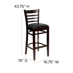Flash Furniture Ladder Back Wooden Restaurant Barstool -Flash Furniture Sales Store GUEST 47304029 13bc 4706 8cbe f96b8453da69
