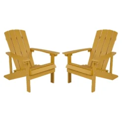 Flash Furniture Set Of 2 Charlestown All-Weather Poly Resin Wood Adirondack Chairs -Flash Furniture Sales Store GUEST 47f55bce ae47 4cd5 9aa8 7f6d4eb3b8d3