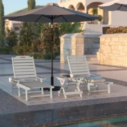 Flash Furniture Monterey Adjustable Adirondack Lounger With Cup Holder- All-Weather Indoor/Outdoor HDPE Lounge Chair -Flash Furniture Sales Store GUEST 4950b207 a641 461b 8fa6 79be890d07c9