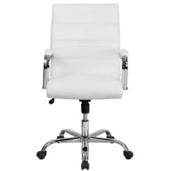 Flash Furniture Whitney Mid-Back White LeatherSoft Executive Swivel Office Chair With Chrome Frame And Arms - Set Of 4 -Flash Furniture Sales Store GUEST 49aba5de d887 4677 8183 490e51f82540