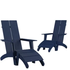 Flash Furniture Set Of 2 Sawyer Modern All-Weather Poly Resin Wood Adirondack Chairs With Foot Rests -Flash Furniture Sales Store GUEST 4a15f4be af89 40be 95e4 80dc1fe3077f