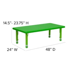 Flash Furniture 24"W X 48"L Rectangular Plastic Height Adjustable Activity Table -Flash Furniture Sales Store GUEST 4aa26844 a6b7 4eee be0d 593c9f36b187
