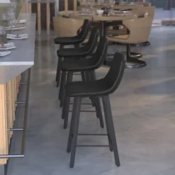 Flash Furniture Caleb Modern Armless 24 Inch Counter Height Stools Commercial Grade With Footrests And Matte Metal Frames, Set Of 2 -Flash Furniture Sales Store GUEST 4b48d41e e735 4628 99e7 c12948dc9374