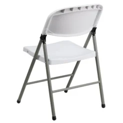 Flash Furniture HERCULES Series White Plastic Folding Chairs | Set Of 2 Lightweight Folding Chairs With Gray Frame -Flash Furniture Sales Store GUEST 4c05398f 7415 4d25 bba7 e1e3022b91f7