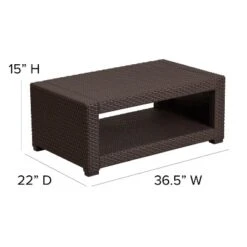 Flash Furniture Seneca Chocolate Brown Faux Rattan Coffee Table -Flash Furniture Sales Store GUEST 4c10282e 4a04 4297 af3a e3c8de4d5ffa