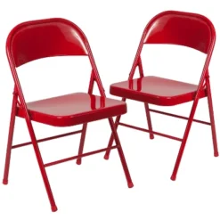 Flash Furniture 2 Pack HERCULES Series Double Braced Metal Folding Chair -Flash Furniture Sales Store GUEST 4c221c5f 7377 4692 8b59 87cd738d11ed