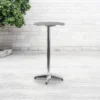 Flash Furniture Mellie 23.25" Round Aluminum Indoor-Outdoor Bar Height Table With Flip-Up Table