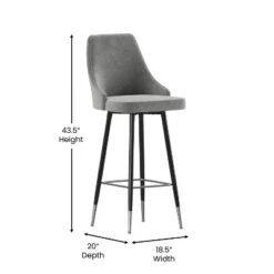 Flash Furniture Shelly Set Of 2 Commercial LeatherSoft Bar Height Stools With Solid Black Metal Frames And Chrome Accented Feet And Footrests -Flash Furniture Sales Store GUEST 4d0e4cce f79e 4726 8470 2ec828ec4e5f